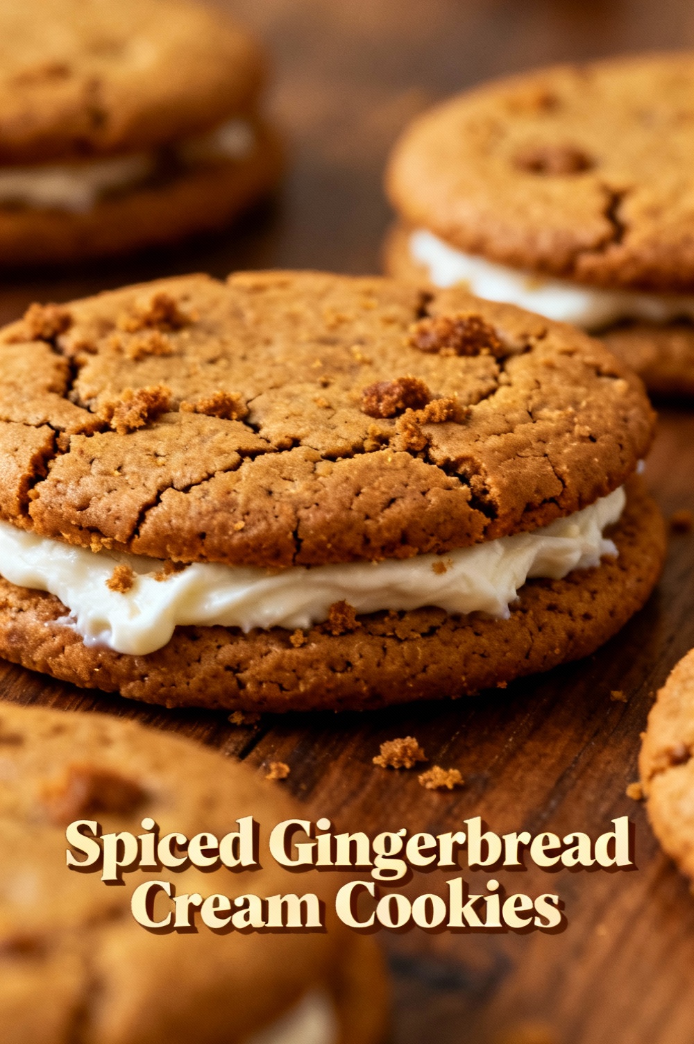 Spiced Gingerbread Cream Cookies