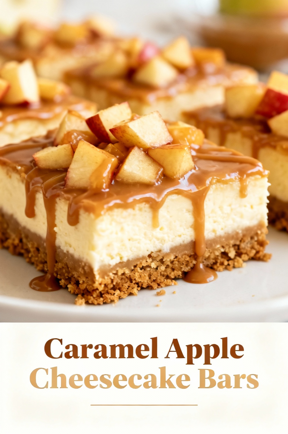 Caramel Apple Cheesecake Bars