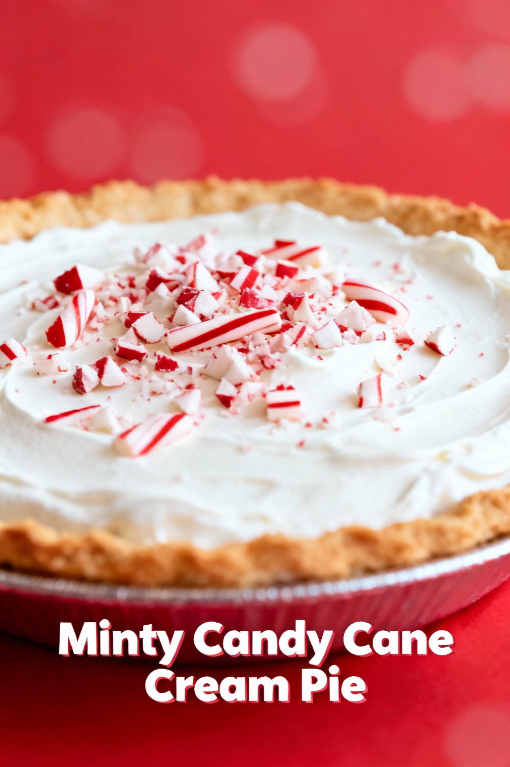 Minty Candy Cane Cream Pie