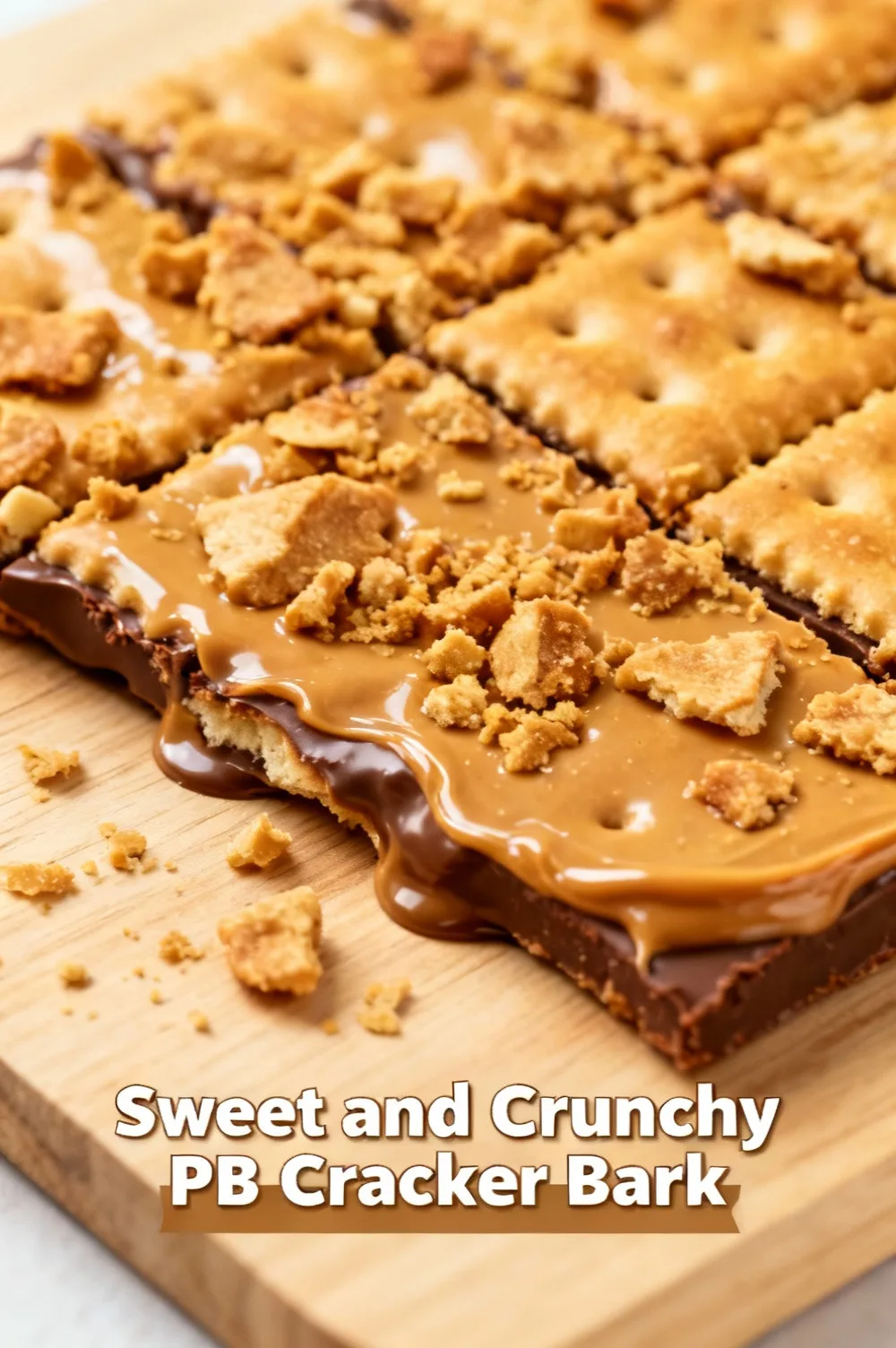 Sweet and Crunchy PB Cracker Bark