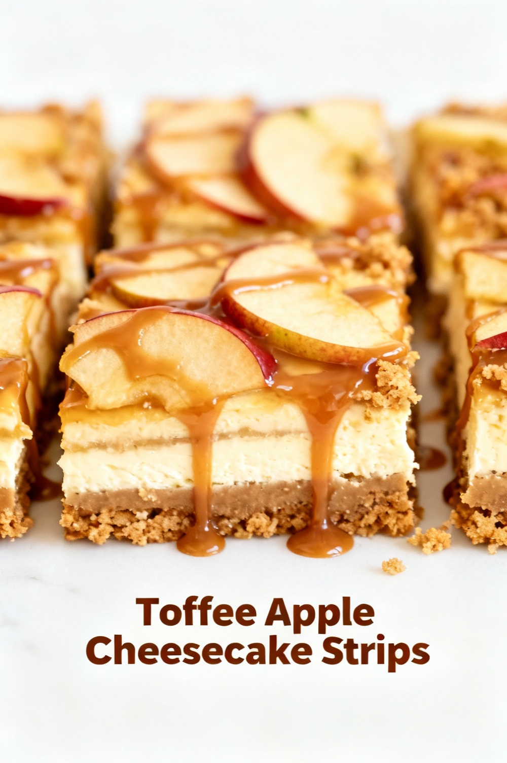 Toffee Apple Cheesecake Strips