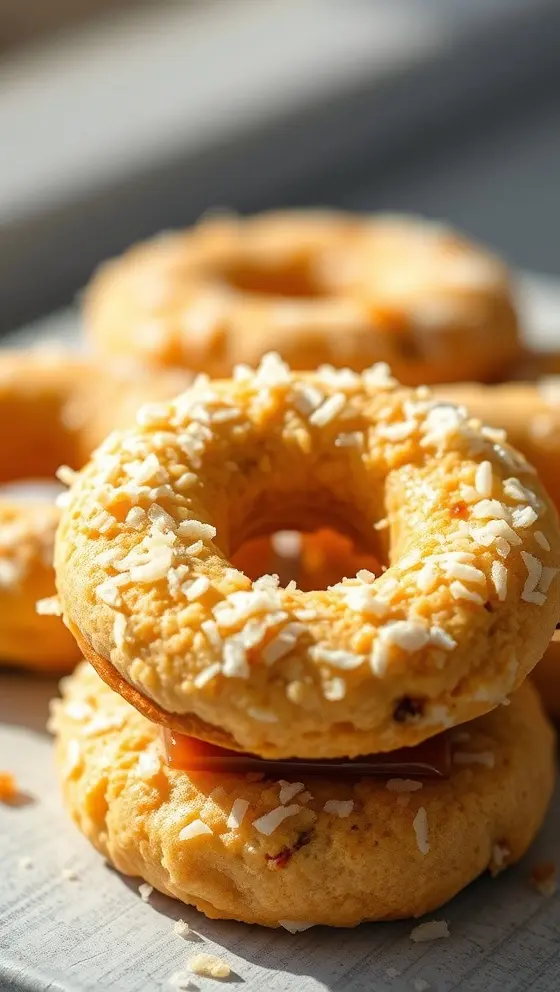 Coconut Caramel Cookie Rings