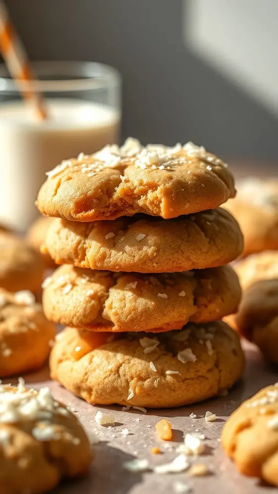 Homemade Caramel Coconut Cookies