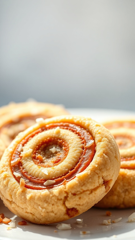 Toffee Coconut Swirl Cookies