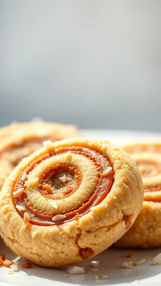 Toffee Coconut Swirl Cookies