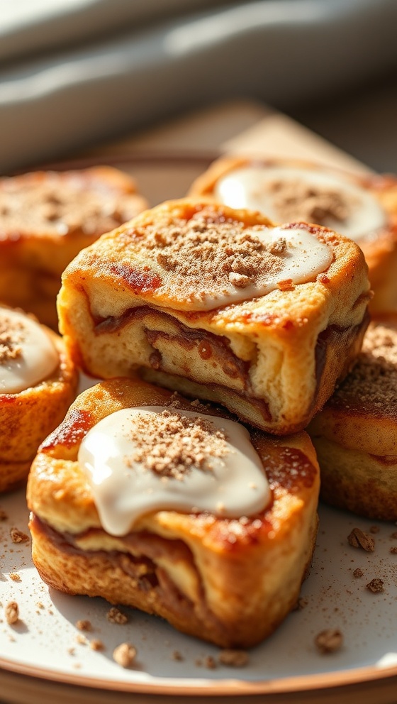 Cinnamon Roll French Toast Bites Easy Breakfast Recipe