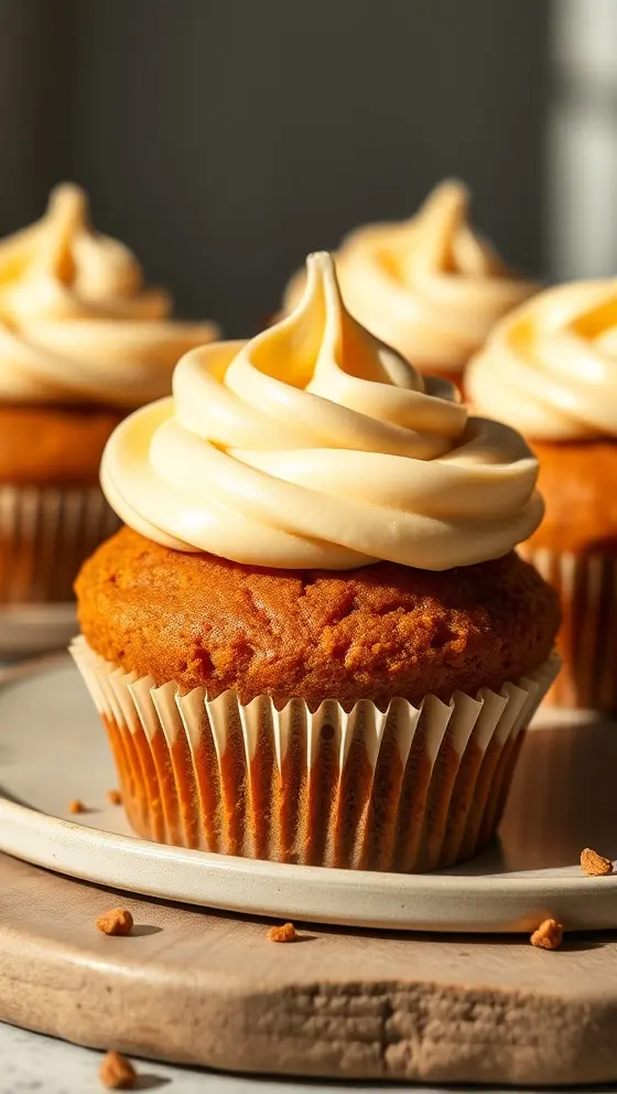 Carrot Cake Cheesecake Cupcakes With Maple Frosting