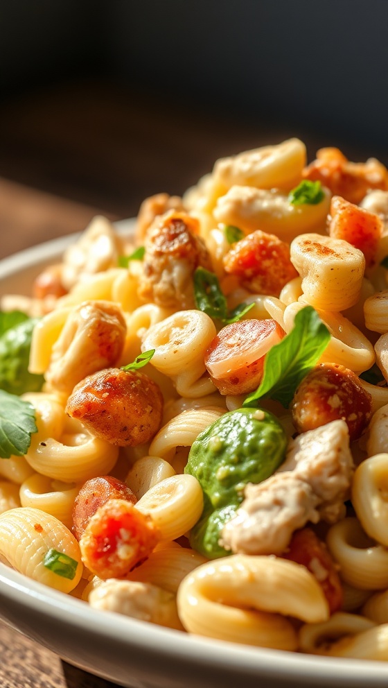 Chicken Ranch Pasta Salad Recipe Easy Creamy Dish