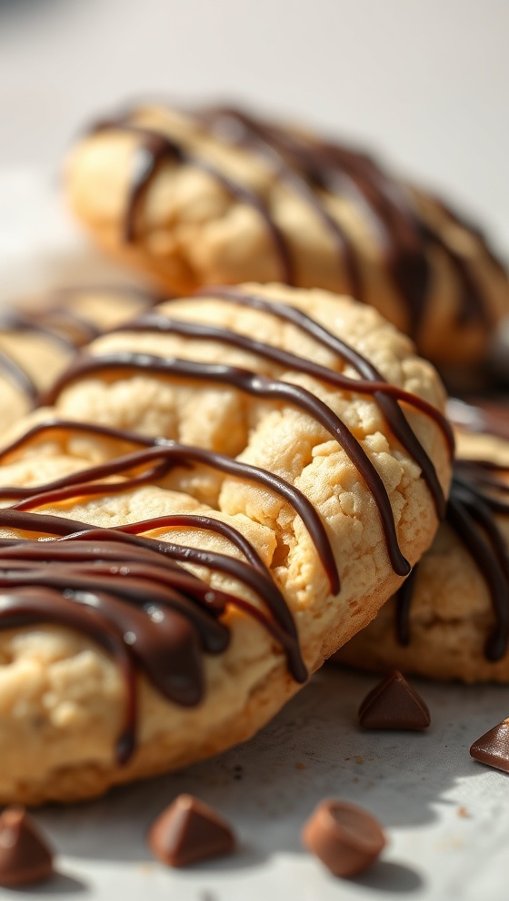Coffee Drizzle Cookies Soft Sugar Cookies With Chocolate