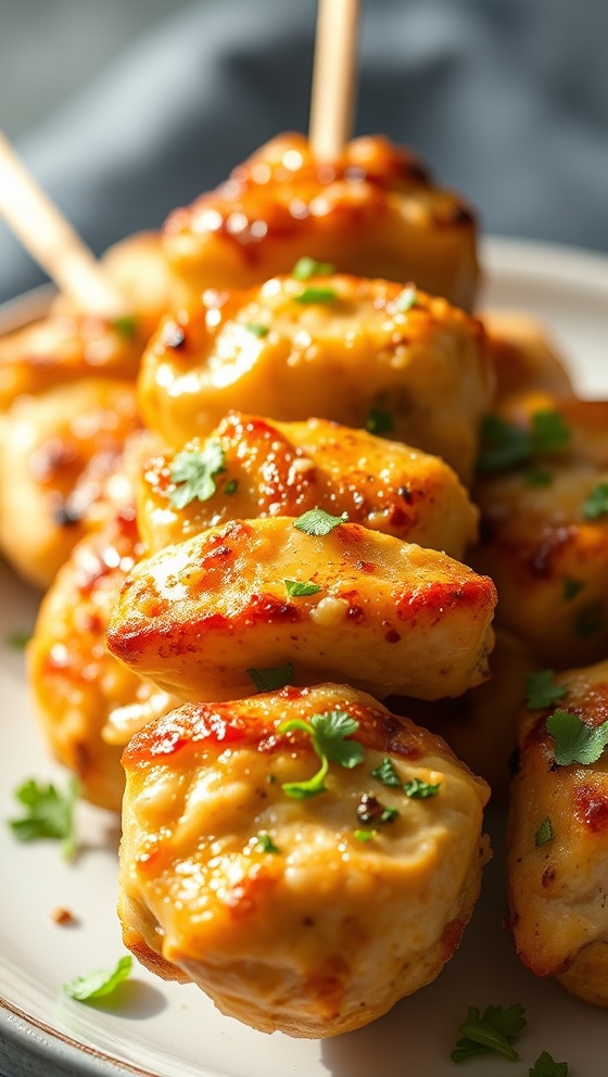 Garlic Parmesan Chicken Skewers Easy Juicy And Flavorful