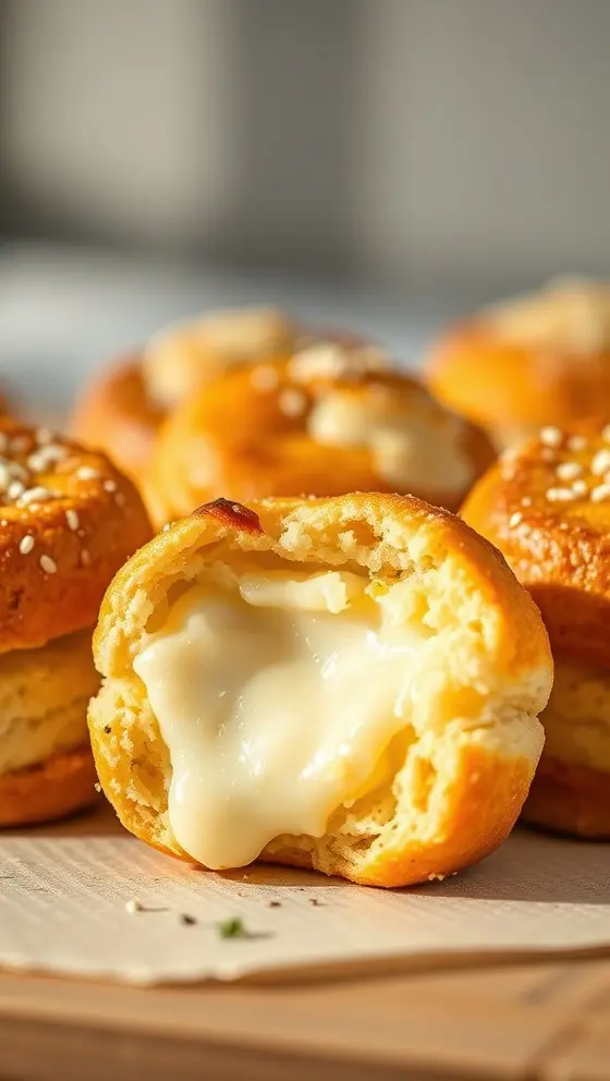 Gooey Mozzarella Biscuit Bombs Cheesy Snack Delight