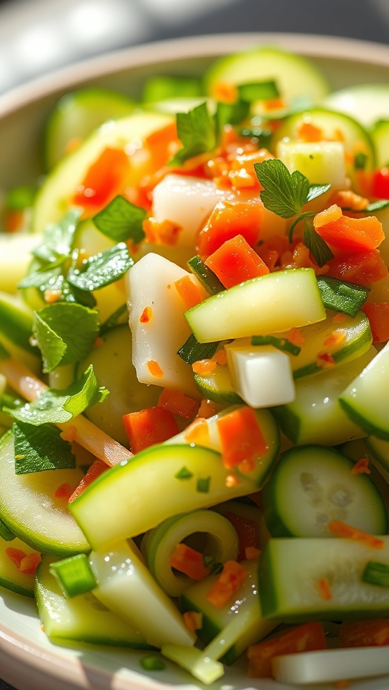 Korean Cucumber Salad Easy Refreshing And Spicy Dish