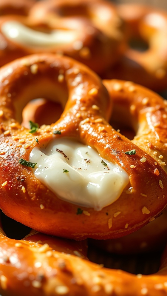 Mozzarella Stuffed Soft Pretzels Cheesy Homemade Snack