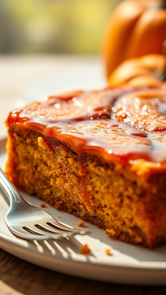 Praline Upside Down Pumpkin Cake Easy Fall Dessert Recipe