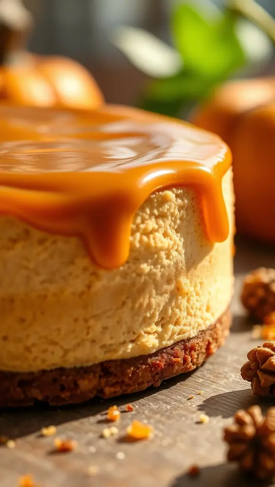 Pumpkin Caramel Cheesecake Creamy Delicious Dessert