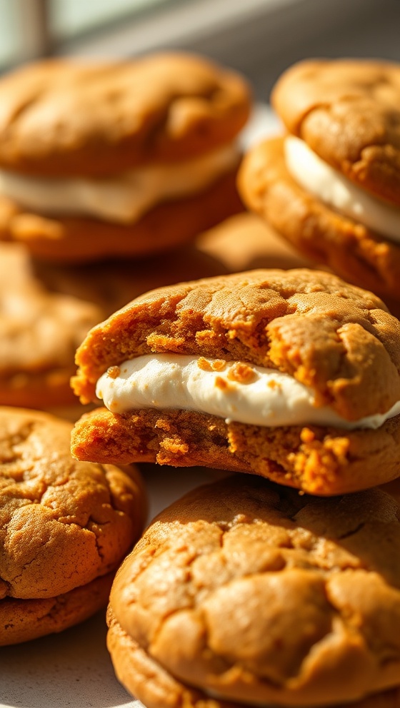 Pumpkin Cream Cheese Stuffed Cookies