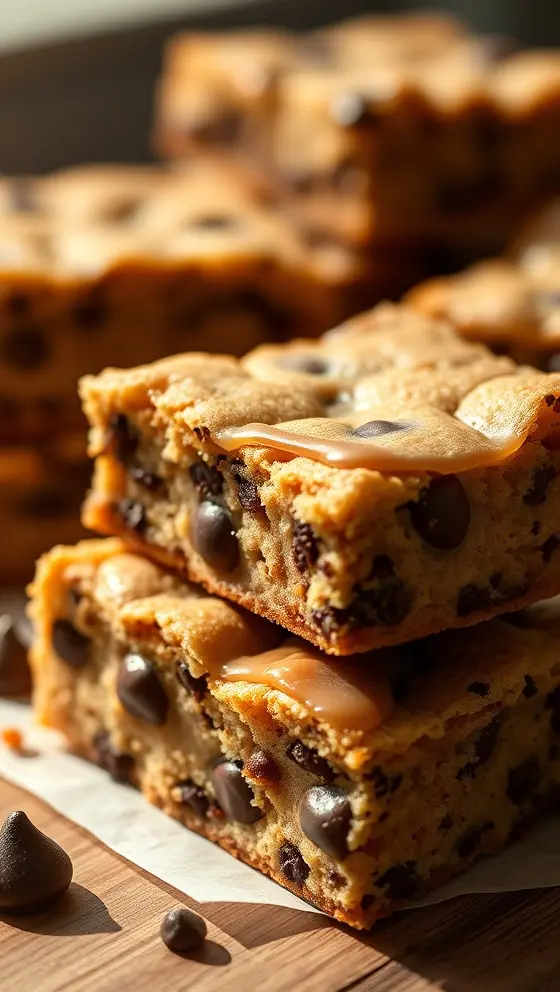 Salted Caramel Chocolate Chip Cookie Bars Recipe