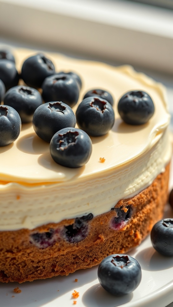 White Chocolate Blueberry Cheesecake Creamy Delicious