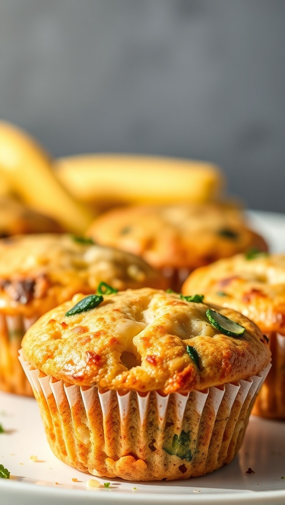 Chicken Cheese And Zucchini Muffins