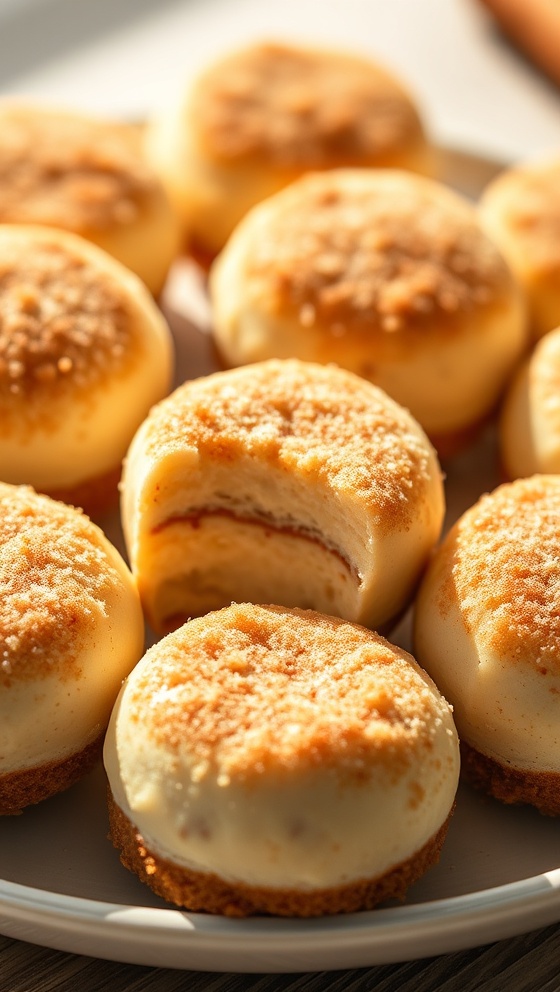 Cinnamon Sugar Cheesecake Bites Easy Dessert Recipe