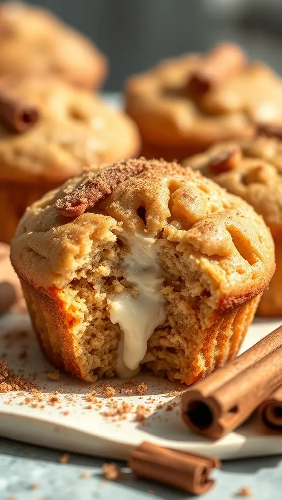 Gooey Cinnamon Cream Cheese Muffins Recipe Easy Delicious