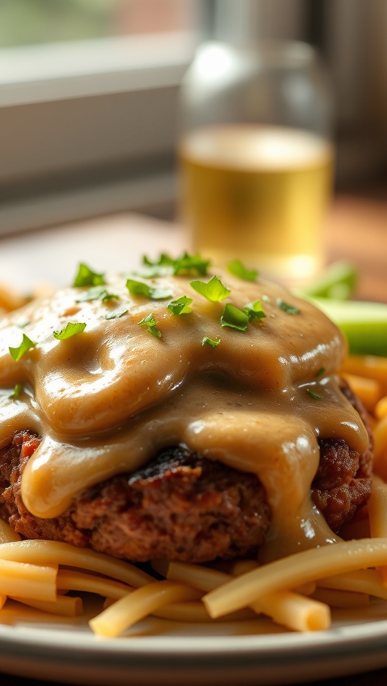 Hamburger Steaks With Onion Gravy Comfort Food Recipe