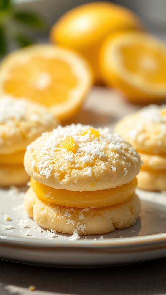 Lemon Curd Coconut Cookies Easy Delicious Recipe