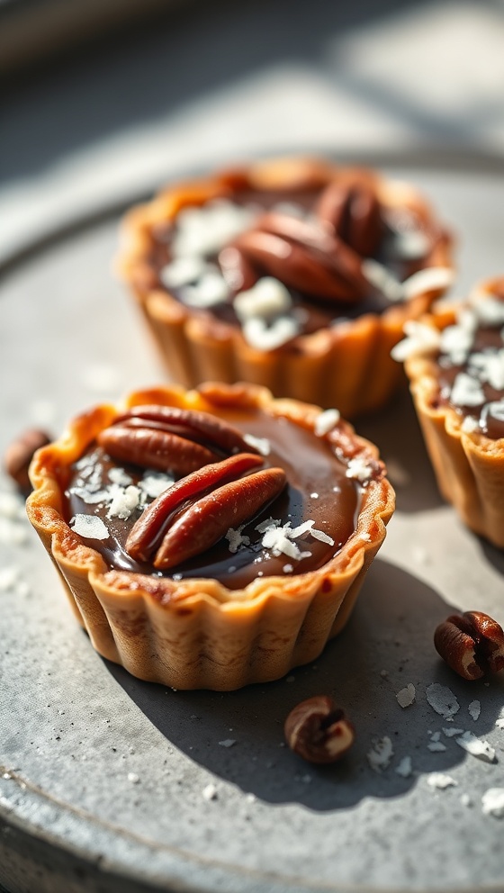 Mini Chocolate Coconut Pecan Tarts Easy Dessert Recipe