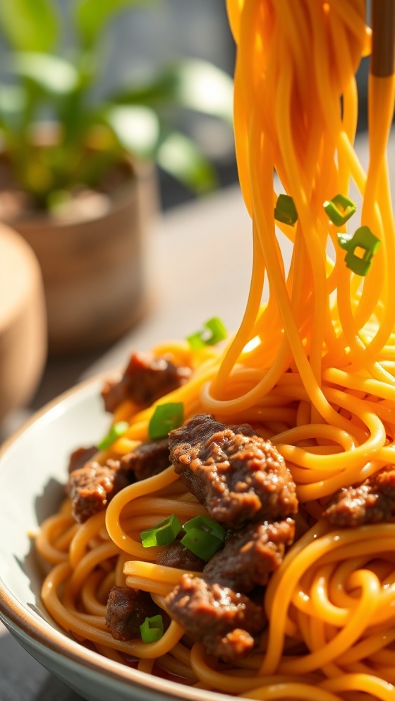 Sticky Beef Noodles Quick And Easy Asian Recipe