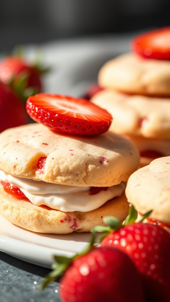 Strawberry Cream Cheese Cookies Soft Delicious Recipe
